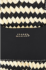 Isabel Marant Cadix Mini Bag in Natural & Black, view 7, click to view large image.