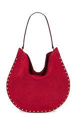 Isabel Marant Oskan Soft Hobo Bag in Scarlet Red, view 1, click to view large image.