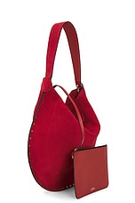 Isabel Marant Oskan Soft Hobo Bag in Scarlet Red, view 4, click to view large image.
