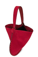 Isabel Marant Oskan Soft Hobo Bag in Scarlet Red, view 5, click to view large image.