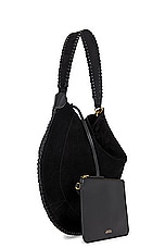 Isabel Marant Oskan Soft Hobo Bag in Black, view 4, click to view large image.