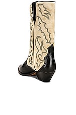 Isabel Marant Duerto Boot in Black & Ecru, view 3, click to view large image.