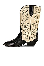 Isabel Marant Duerto Boot in Black & Ecru, view 5, click to view large image.