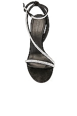 Isabel Marant Atria Strassy Sandal in Silver, view 4, click to view large image.