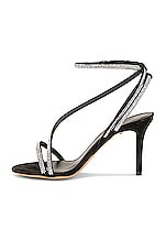 Isabel Marant Atria Strassy Sandal in Silver, view 5, click to view large image.