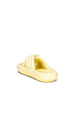 Isabel Marant Niloo Leather Sandal in Light Yellow, view 3, click to view large image.