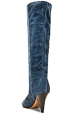 Isabel Marant Ririo Denim Slouchy Boot in Light Blue, view 3, click to view large image.
