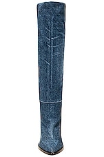 Isabel Marant Ririo Denim Slouchy Boot in Light Blue, view 4, click to view large image.