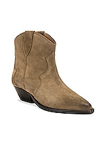 Isabel Marant Dewina Washed Iconic Boot in Taupe, view 2, click to view large image.