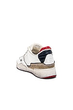 Isabel Marant Emree Classic Stadium Sneaker in Blue, view 3, click to view large image.