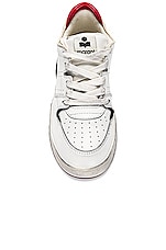 Isabel Marant Emree Classic Stadium Sneaker in Blue, view 4, click to view large image.
