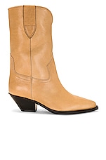 Isabel Marant Dahope Leather Twist Boot in Natural, view 1, click to view large image.