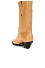 Isabel Marant Dahope Leather Twist Boot in Natural, view 3, click to view large image.