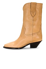 Isabel Marant Dahope Leather Twist Boot in Natural, view 5, click to view large image.