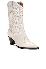 Isabel Marant Luliette Embroidered Boot in Chalk, view 2, click to view large image.