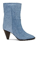 Isabel Marant Rouxa Denim Slouchy Boot in Light Blue, view 1, click to view large image.