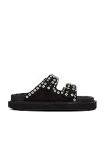 Isabel Marant Lennya Sandal in Faded Black, view 1, click to view large image.