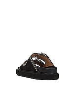 Isabel Marant Lennya Sandal in Faded Black, view 3, click to view large image.