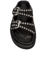 Isabel Marant Lennya Sandal in Faded Black, view 4, click to view large image.