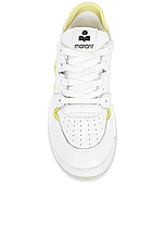 Isabel Marant Emree Sneaker in Light Yellow & Yellow, view 4, click to view large image.