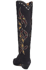 Isabel Marant Denvee Boot in Faded Black & Burgundy, view 3, click to view large image.