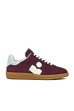 Isabel Marant Bryce Sneaker in Burgundy & Ecru, view 1, click to view large image.