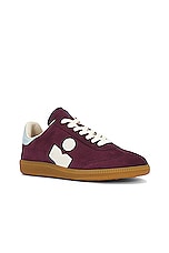 Isabel Marant Bryce Sneaker in Burgundy & Ecru, view 2, click to view large image.