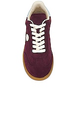 Isabel Marant Bryce Sneaker in Burgundy & Ecru, view 4, click to view large image.