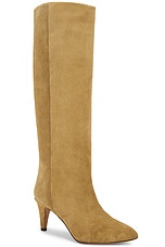 Isabel Marant Laspi Suede Boot in Taupe, view 2, click to view large image.