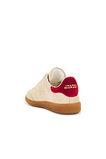 Isabel Marant Bryce Sneaker in Toffee & Red, view 3, click to view large image.