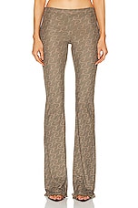 Jade Cropper Flared Reversible Trouser in Wilted Flowers, Khaki, & Beige, view 1, click to view large image.
