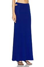 Jade Cropper Maxi Skirt in Blue, view 2, click to view large image.