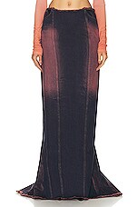 Jade Cropper Mermaid Skirt in Dye Dark Blue & Red, view 1, click to view large image.