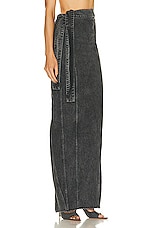 Jade Cropper Maxi Denim Skirt in Grey, view 2, click to view large image.