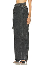 Jade Cropper Maxi Denim Skirt in Grey, view 3, click to view large image.