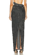 Jade Cropper Maxi Denim Skirt in Grey, view 4, click to view large image.