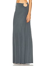 Jade Cropper Metal Wire Long Skirt in Dye Grey, view 3, click to view large image.