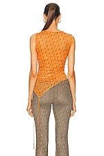 Jade Cropper Layered Top in Logo Orange, view 4, click to view large image.