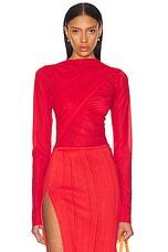 トップス abarofchocolateDeuxieme Classe JADE Jade Cropper Draped Top in Red | FWRD