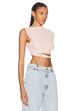 Jade Cropper Knit Top in Light Pink, view 2, click to view large image.