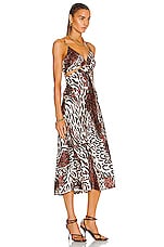 JONATHAN SIMKHAI STANDARD Eliza Slip Dress in Champagne Abstract Leopard, view 2, click to view large image.