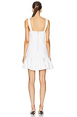 JONATHAN SIMKHAI STANDARD Clara Js Denim Mini Dress in White, view 3, click to view large image.