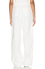 JONATHAN SIMKHAI STANDARD Calista Denim Shirting Utility Pant in White, view 4, click to view large image.