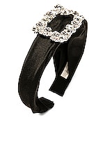 Jennifer Behr Elise Headband in Black, view 2, click to view large image.