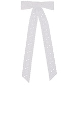 Jennifer Behr Dolly Bow Barrette in White, view 1, click to view large image.