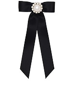 Jennifer Behr Paityn Bow Barrette in Black, view 1, click to view large image.