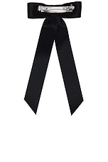 Jennifer Behr Paityn Bow Barrette in Black, view 2, click to view large image.