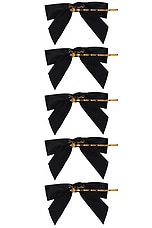Jennifer Behr Emma Bobby Pin Set in Black, view 2, click to view large image.