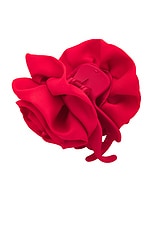 Jennifer Behr Rose Jaw Clip in Red, view 3, click to view large image.