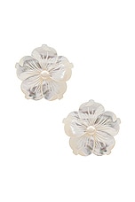 Jennifer Behr Zia Earring in Mother Of Pearl, view 1, click to view large image.